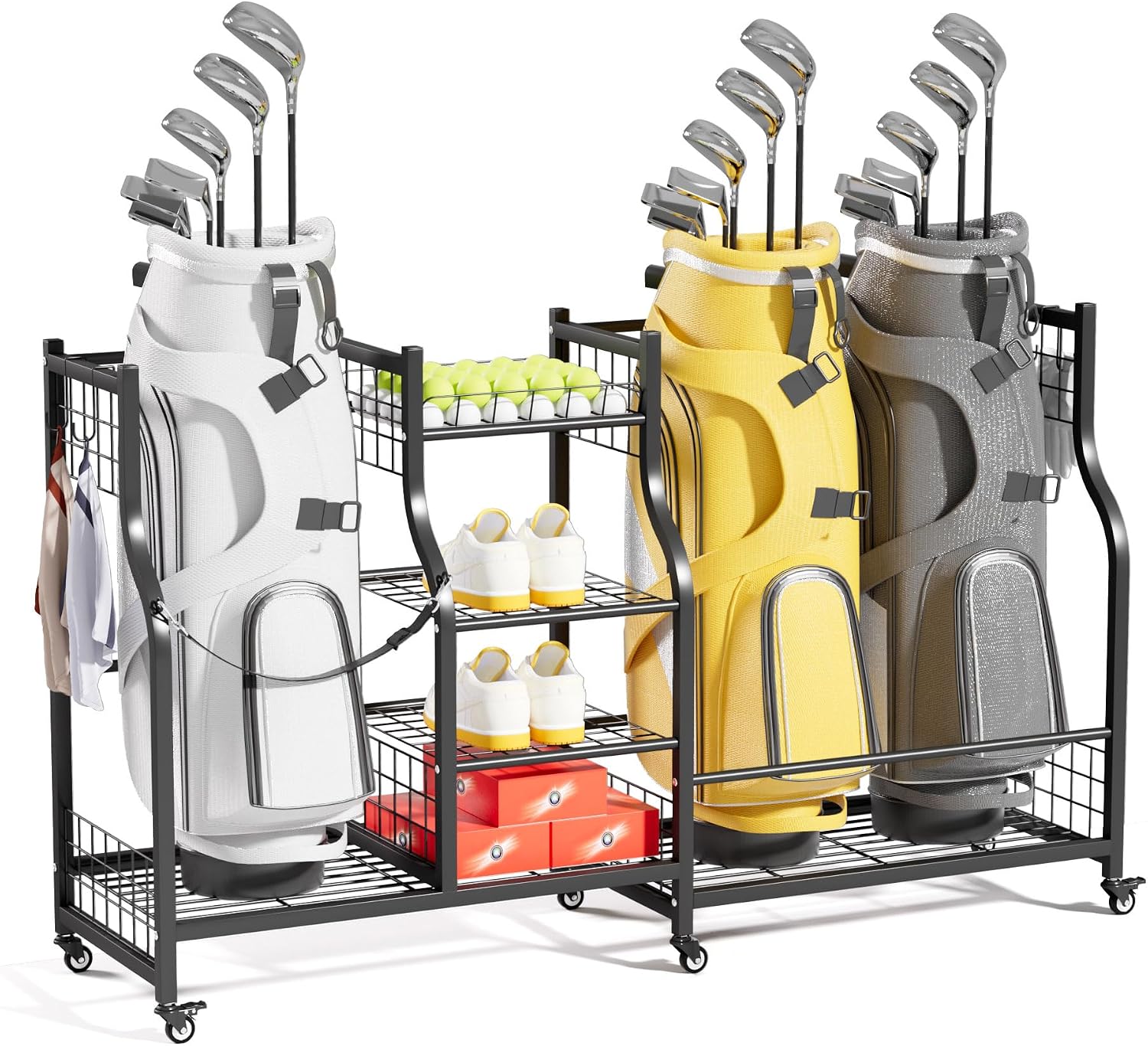 Sports Equipment Garage Organizer - Organizador de bolsas de golf, soporte