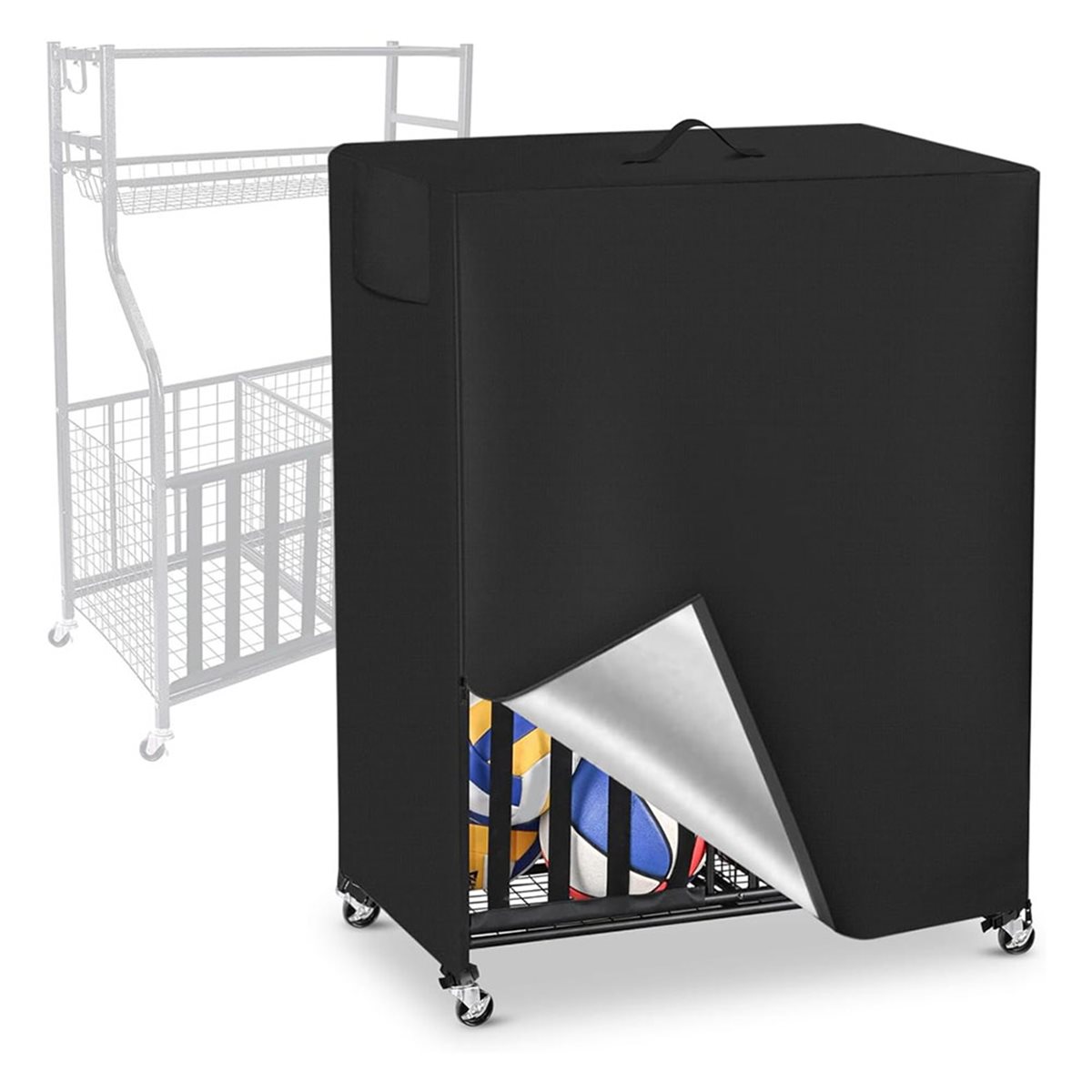 Sports Equipment Garage Organizer - Cubierta para estante de baloncesto, cubierta