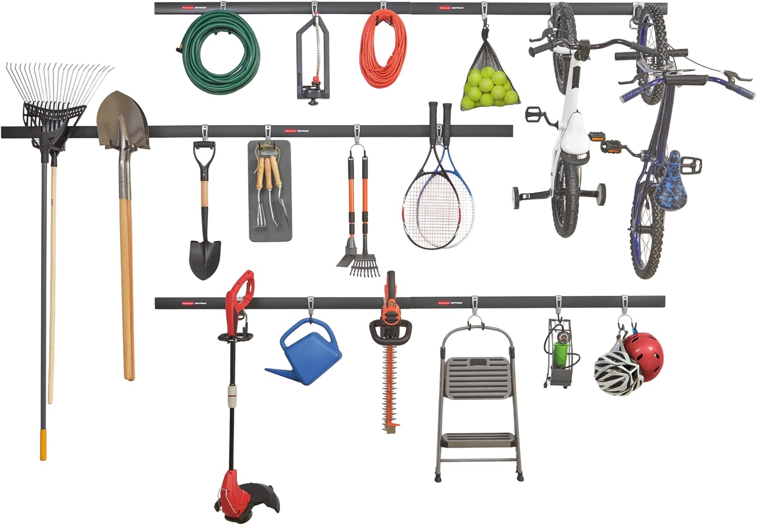 Sports Equipment Garage Organizer - Juego de organizadores de almacenamiento para