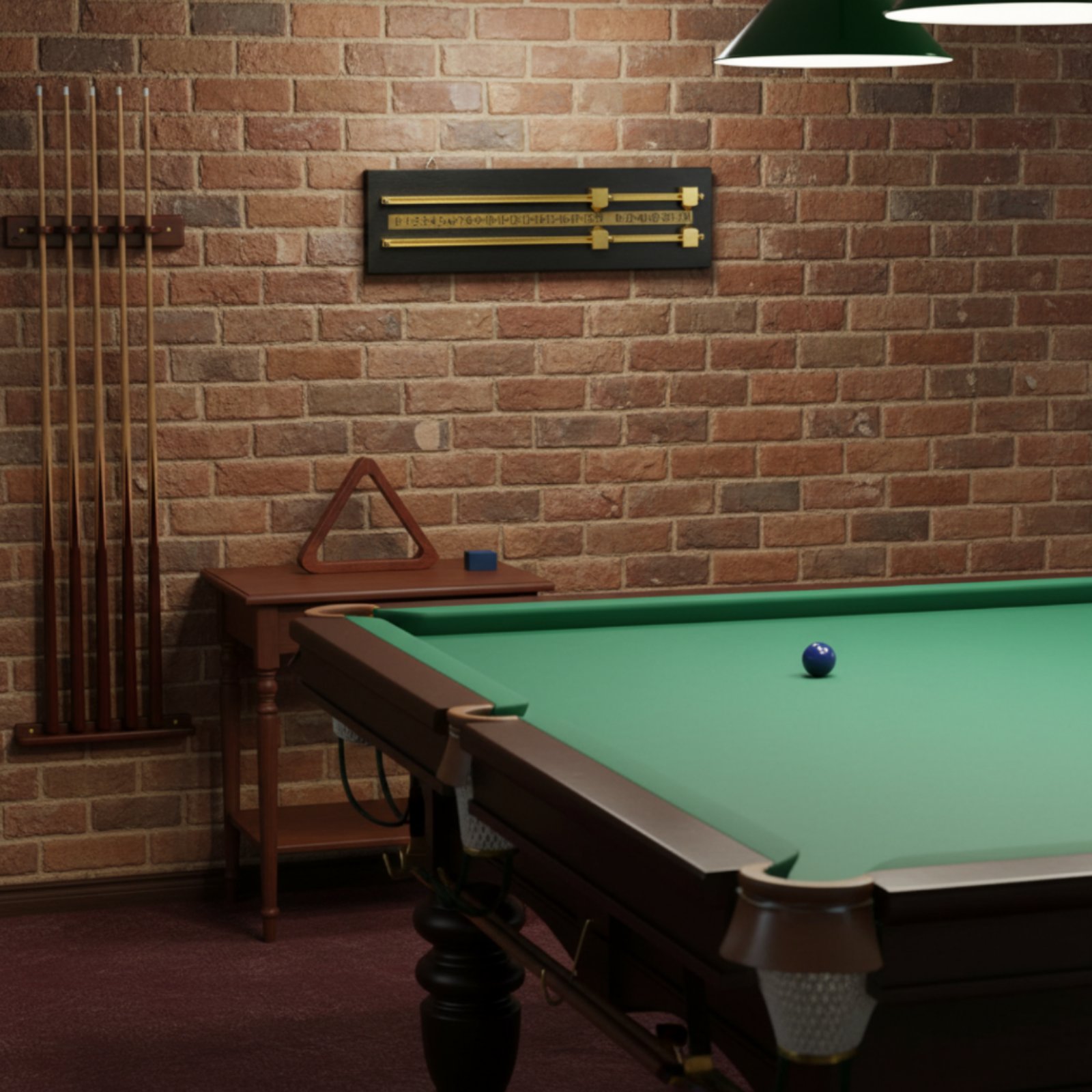 Sports Equipment Game - Marcador de Billar de Madera con