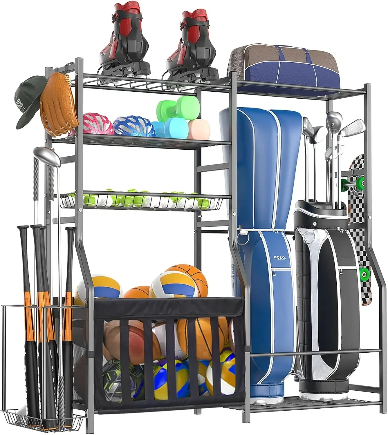 Sports Equipment Garage Organizer - Organizador de Equipamiento Deportivo Resistente para
