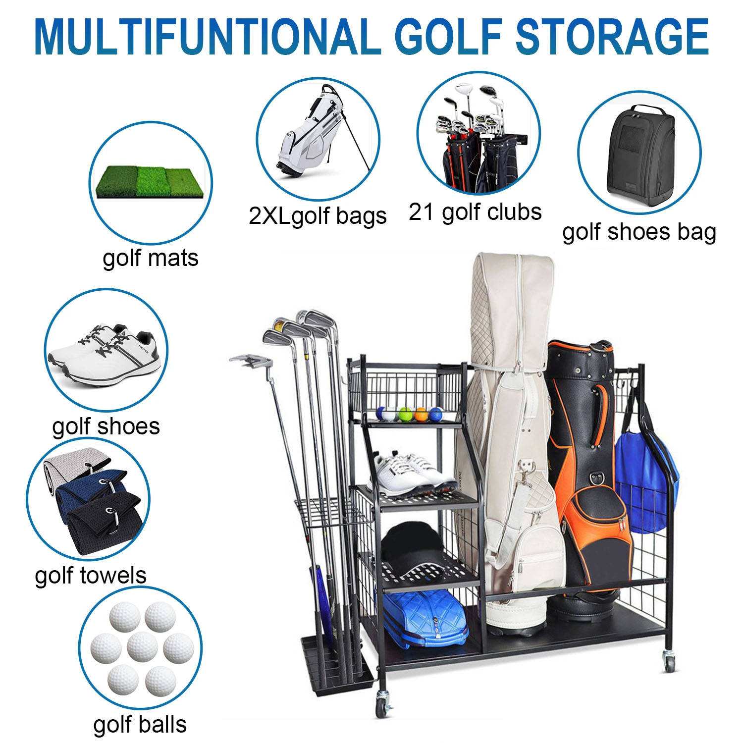 Estante organizador de garaje  - Sports Equipment Garage Organizer reseña y precio