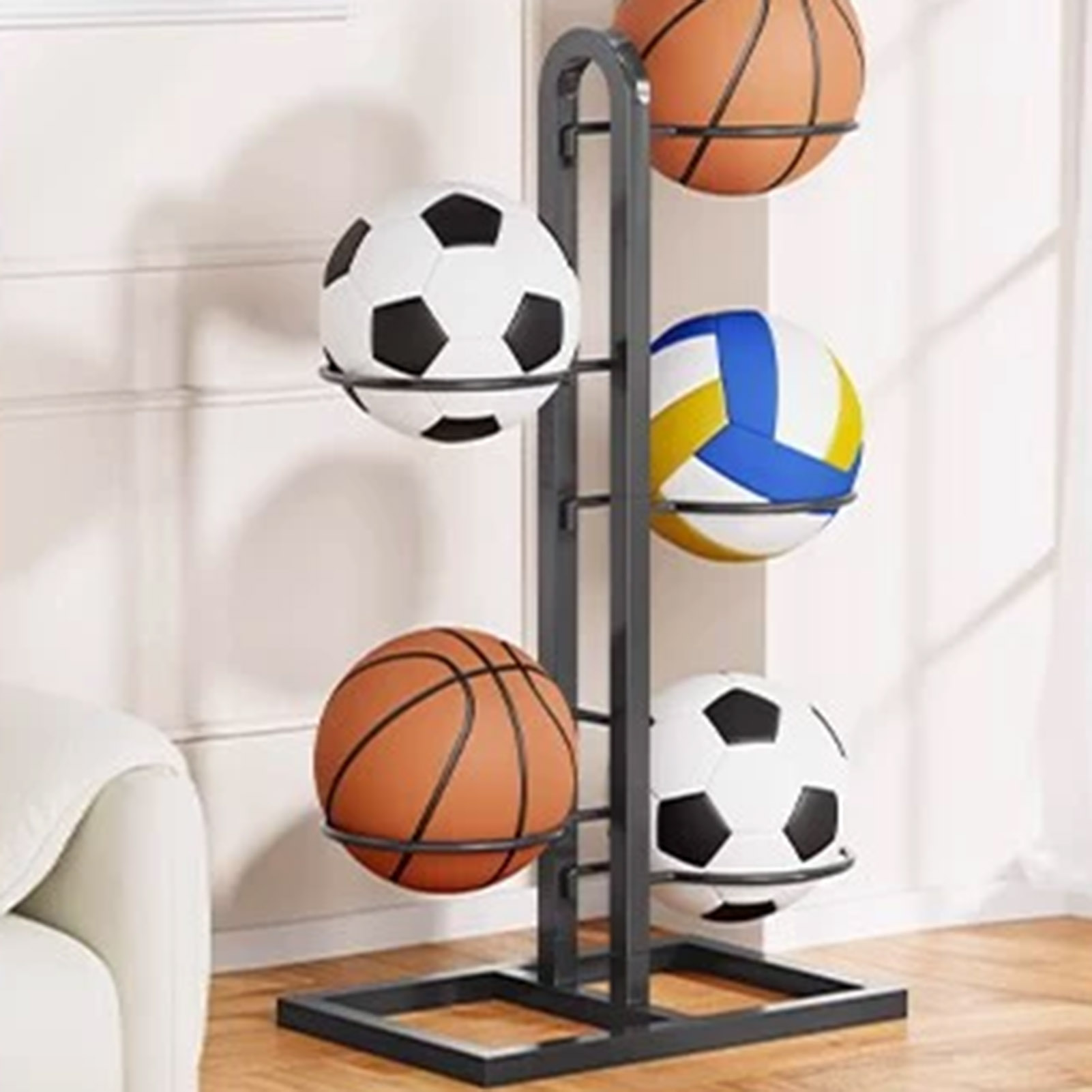Estante de baloncesto plegable - Sports Equipment Garage Organizer reseña y precio